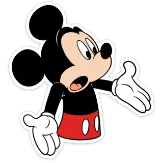 😱 Mickey Mouse Mickey Mouse, cartoon, Disney, mouse, character telegram sticker