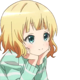 ☺️ 动漫, 女孩, 卡通, 卡哇伊, 可爱, 金发 telegram sticker