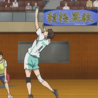 🦅 積極果敢 siatkówka, anime, sport, japoński telegram sticker