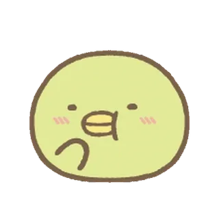 🍐 fofo, verde, kawaii, personagem, adesivo telegram sticker