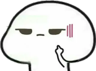 🍓 dito medio, scortese, offensivo, cartone animato, espressione, emozione telegram sticker