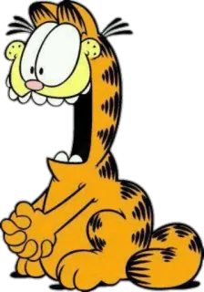 😵 Garfield Desenho animado, Gato, Laranja, Garfield, Quadrinhos telegram sticker