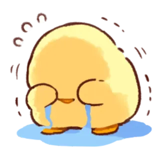 💛 ร้องไห้, เศร้า, อิโมจิ, น่ารัก, น้ำตา, คาวาอิ telegram sticker