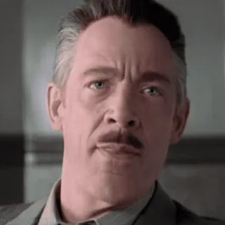 🤣 J. Jonah Jameson Spider-Man J. Jonah Jameson, Spider-Man, Marvel, Charakter, wütend, Schnurrbart telegram sticker