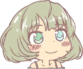 🙂 anime, chibi, cute, girl, cartoon telegram sticker