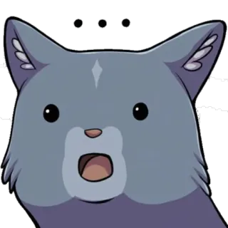 😮 ... Katze, überrascht, geschockt, Tier, Meme telegram sticker