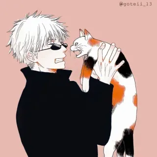 💠 Gojo Satoru Jujutsu Kaisen Anime, Gato, Gojo Satoru, Jujutsu Kaisen, Personaje whatsapp sticker