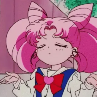 🌸 Chibiusa Sailor Moon anime, chibi, sailor moon, chibiusa, cute, girl telegram sticker