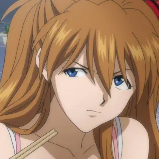 🍣 Asuka Langley Soryu Neon Genesis Evangelion anime, manga, character, girl, Asuka Langley, Evangelion telegram sticker