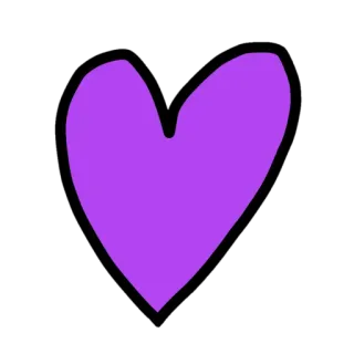 💜 corazón, amor, púrpura, cariño, romántico telegram sticker