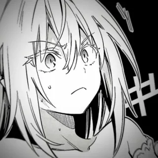 😾 Anime, Manga, Postać, Wyraz, Smutny, Zmartwiony whatsapp sticker
