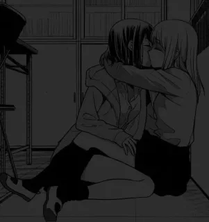 💋 besos, LGBT, Anime, Yuri, Amor, Lesbiana telegram sticker