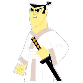 😁 Samurai Jack Samurai Jack, Cartoon, Schwert, Action, Animationsfilm, Krieger whatsapp sticker