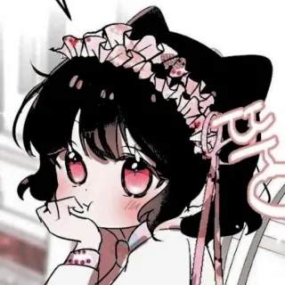 🎀 Anime, Oreilles de chat, Mignon, Fille telegram sticker