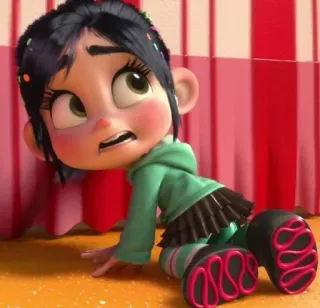🦋 Vanellope von Schweetz Wreck-It Ralph cartoon, animation, disney, character, vanellope, wreck-it ralph whatsapp sticker