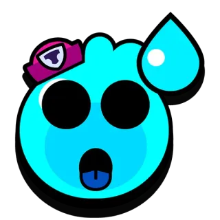 😳 荒野乱斗, 汗, 斯派克, 仙人掌, 害怕 telegram sticker