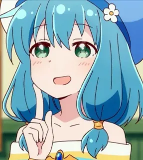 💙 gadis anime, imut, kartun, kawaii, manga telegram sticker