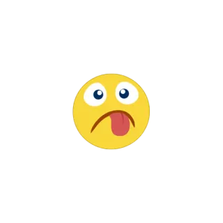 😛 emoji, yellow, face, tongue telegram sticker