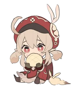 🌭 Klee Genshin Impact クレー, 原神, アニメ, ちびキャラ, 可愛い, ゲーム telegram sticker