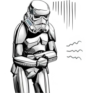 🤢 Stormtrooper Star Wars stormtrooper, star wars, impero galattico, soldato, fantascienza, personaggio telegram sticker
