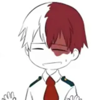 ❄️ Shoto Todoroki My Hero Academia Anime, Kreskówka, Manga, Shoto Todoroki, My Hero Academia, Chibi telegram sticker