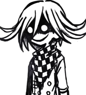 🙂 Kokichi Oma Danganronpa 애니메이션, 만화, 캐릭터, 코키치, 오마, 단간론파, 무서운, 소름 telegram sticker