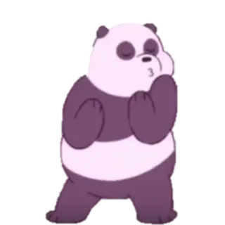🐼 Panda We Bare Bears Panda, Urso, Fofo, Desenho animado, Animal, Beijo telegram sticker