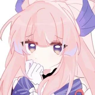 🧼 Sangonomiya Kokomi Genshin Impact Anime, Spiel, Genshin Impact, Kokomi, Sangonomiya Kokomi, süß, kawaii, traurig, Charakter telegram sticker