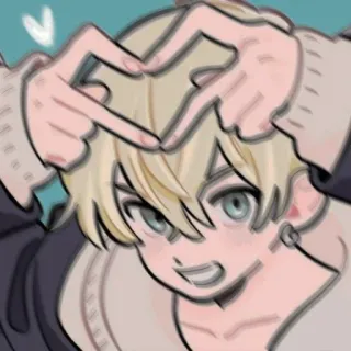 ❤️ Аниме, Мультфильм, Сердце, Жест, Милый, Парень telegram sticker