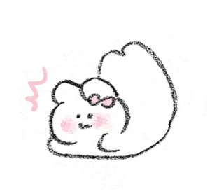💭 lucu, kartun, berbulu, binatang, karakter, sketsa telegram sticker