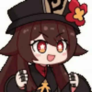 🤔 Hu Tao Genshin Impact Anime, Genshin Impact, Hu Tao, Videojuego, Personaje, Lindo whatsapp sticker