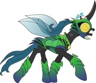 😠 Queen Chrysalis My Little Pony Rainha Chrysalis, My Little Pony, vilão, changeling, desenho animado telegram sticker