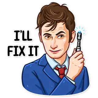 Doctor Who telegram stickers