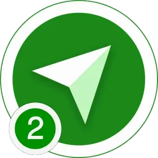 💚 2 텔레그램, 메시지, 알림, 번호, 초록색, 채팅, 화살표 whatsapp sticker