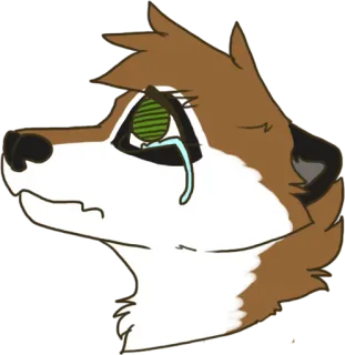 😢 Furry, Llorando, Triste, Perro, Anthro, Lágrimas telegram sticker