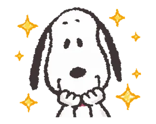 ✨ Snoopy dessin animé, chien, mignon, Peanuts, paillettes telegram sticker