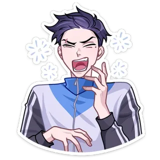 😅 anime, manga, character, emotion, scream, angry telegram sticker