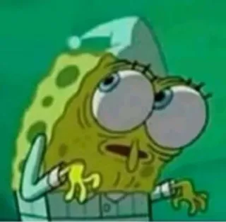 😨 Spongebob спанч боб, мультфильм, nickelodeon, сонный, пижама, анимированный whatsapp sticker