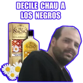 🌚 DECILE CHAU A LOS NEGROS racist, offensive, slur, bigotry, hate speech telegram sticker
