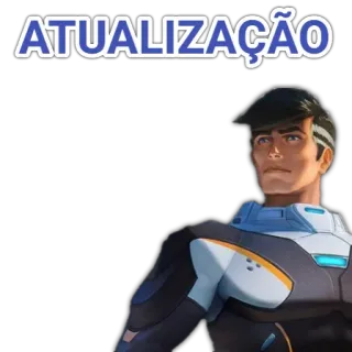 🤖 ATUALIZAÇÃO Обновление, Мультяшный персонаж telegram sticker