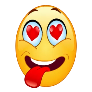 😍 emoji, heart eyes, love, excited, yellow, face telegram sticker
