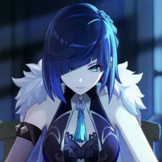🧿 Yelan Genshin Impact Anime, Trò chơi điện tử, Genshin Impact, Yelan, Nhân vật telegram sticker