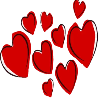 ❤ hearts, love, valentines day, romantic telegram sticker