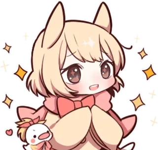 ✨ cute, kawaii, chibi, sparkly, cartoon whatsapp sticker