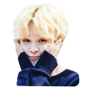 🥰 kpop, idol, persona, capelli biondi, ritratto telegram sticker
