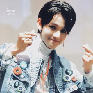 ❤️ WINDEE Preview persona, ritratto, giovane, adolescente, denim, moda, coreano telegram sticker