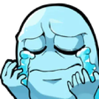 😭 sad, crying, tears, ghost, emotional telegram sticker