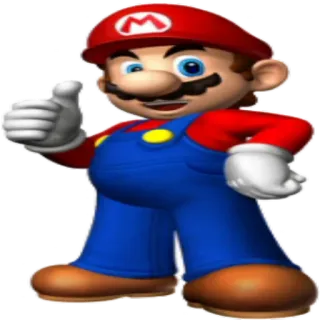 👍 Mario Mario, Nintendo, Video game, Polegar para cima, Personagem de desenho animado telegram sticker
