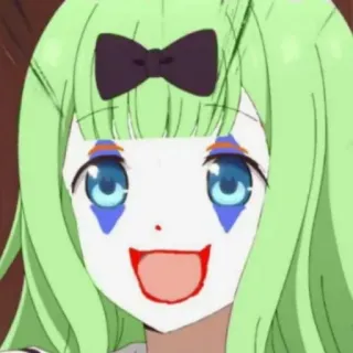 🤡 Anime, Badut, Wanita, Gadis, Wajah, Ilustrasi telegram sticker