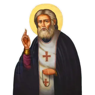 ☝ Figure religieuse, Saint, Chrétien, Orthodoxe, Iconographie, Icône religieuse telegram sticker